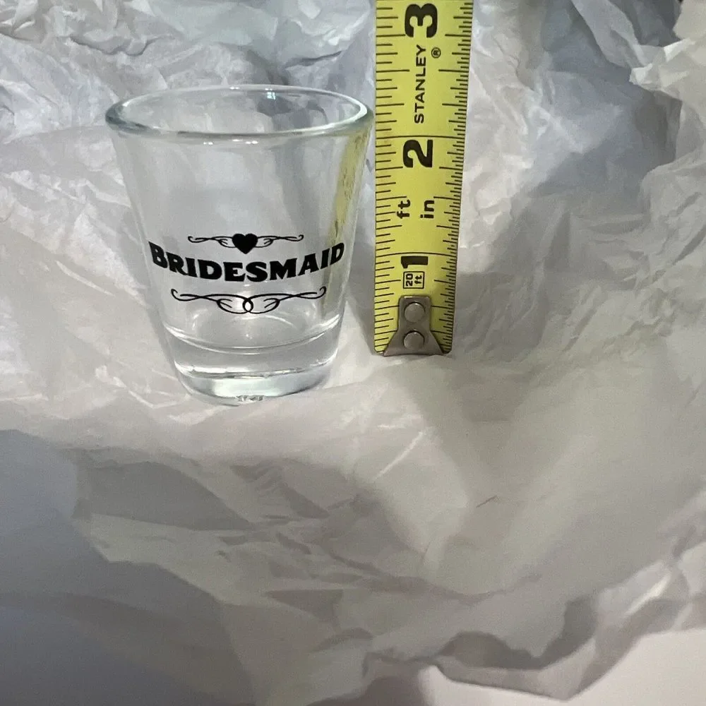 Bridesmaid Shot Glass Gift Heart Clear Wedding‎ Drinks Gag Gift Party Favor